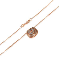 myGemma Rose Gold Diamond Oval Disc With Heart Pendant clasp
