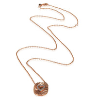myGemma Rose Gold Diamond Oval Disc With Heart Pendant pv