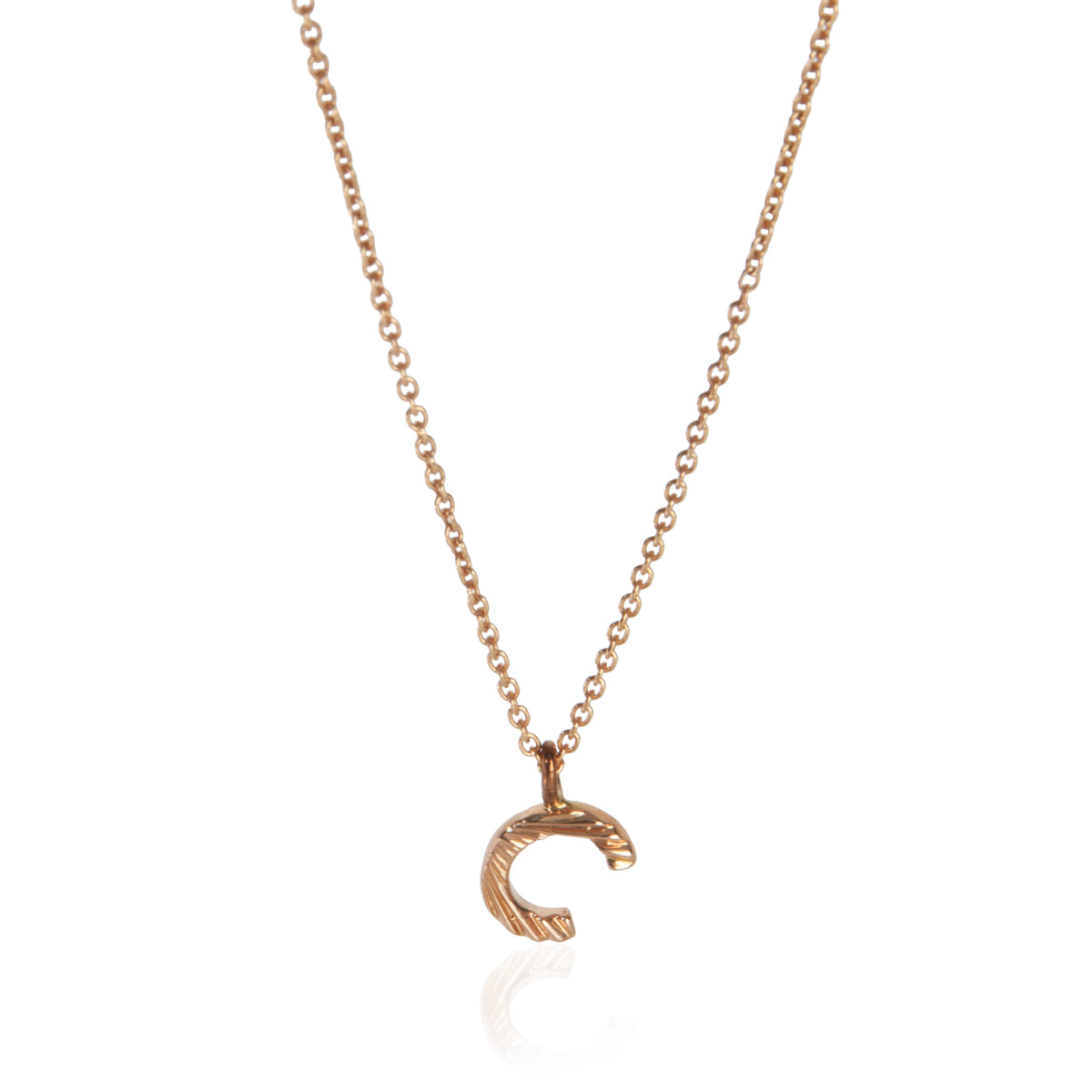 myGemma Rose Gold  Mini Initial C Pendant fv