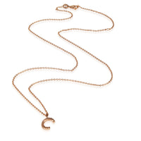 myGemma Rose Gold  Mini Initial C Pendant pv