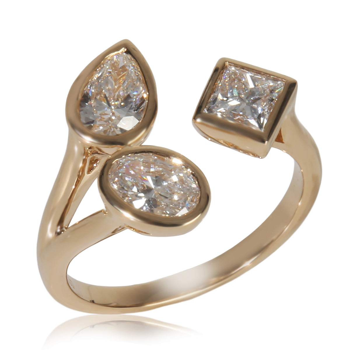 myGemma 1.51 ctw Yellow Gold Lab Grown Diamond Bypass Ring pv