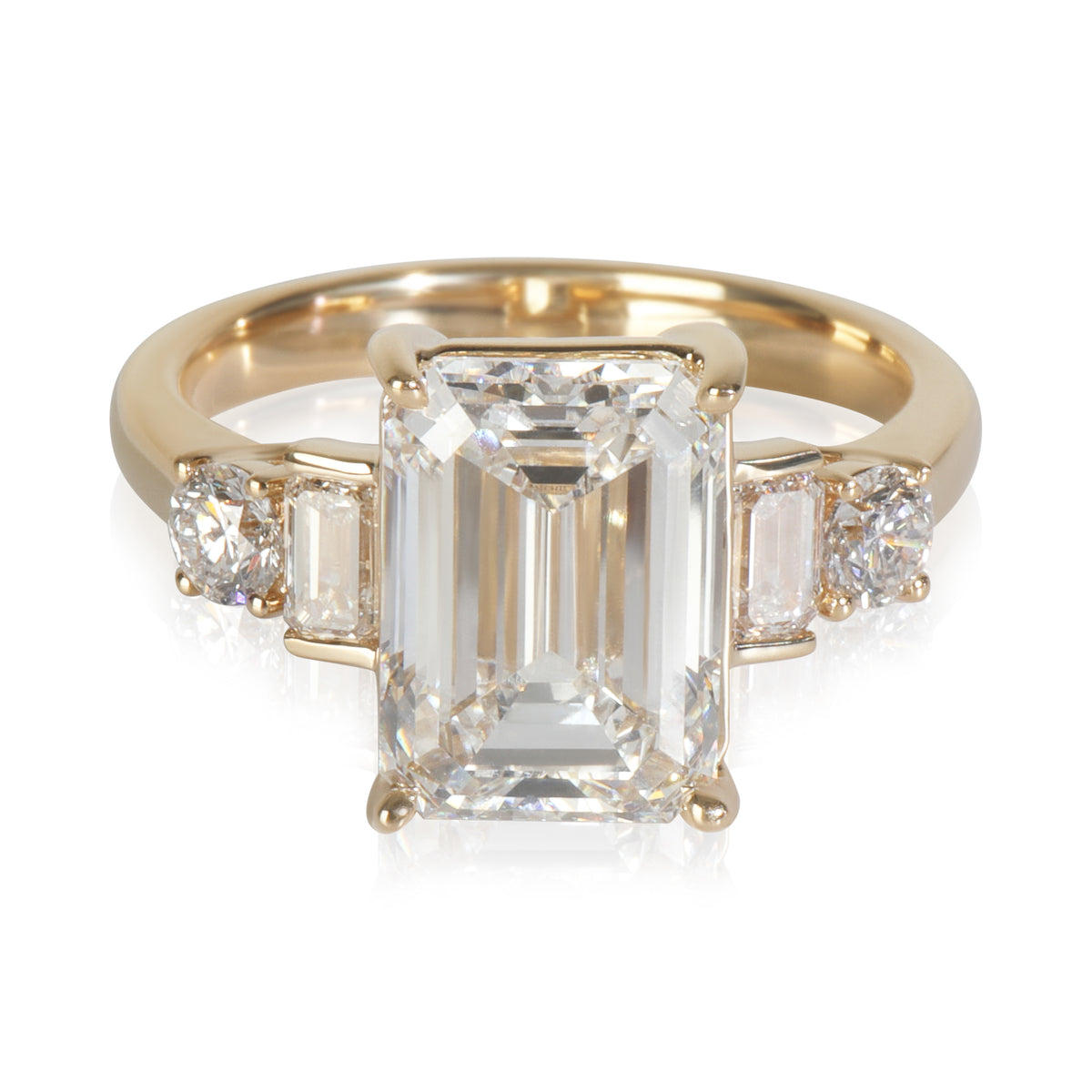myGemma 4.86 ctw Yellow Gold Lab Grown Diamond Engagement Ring fv