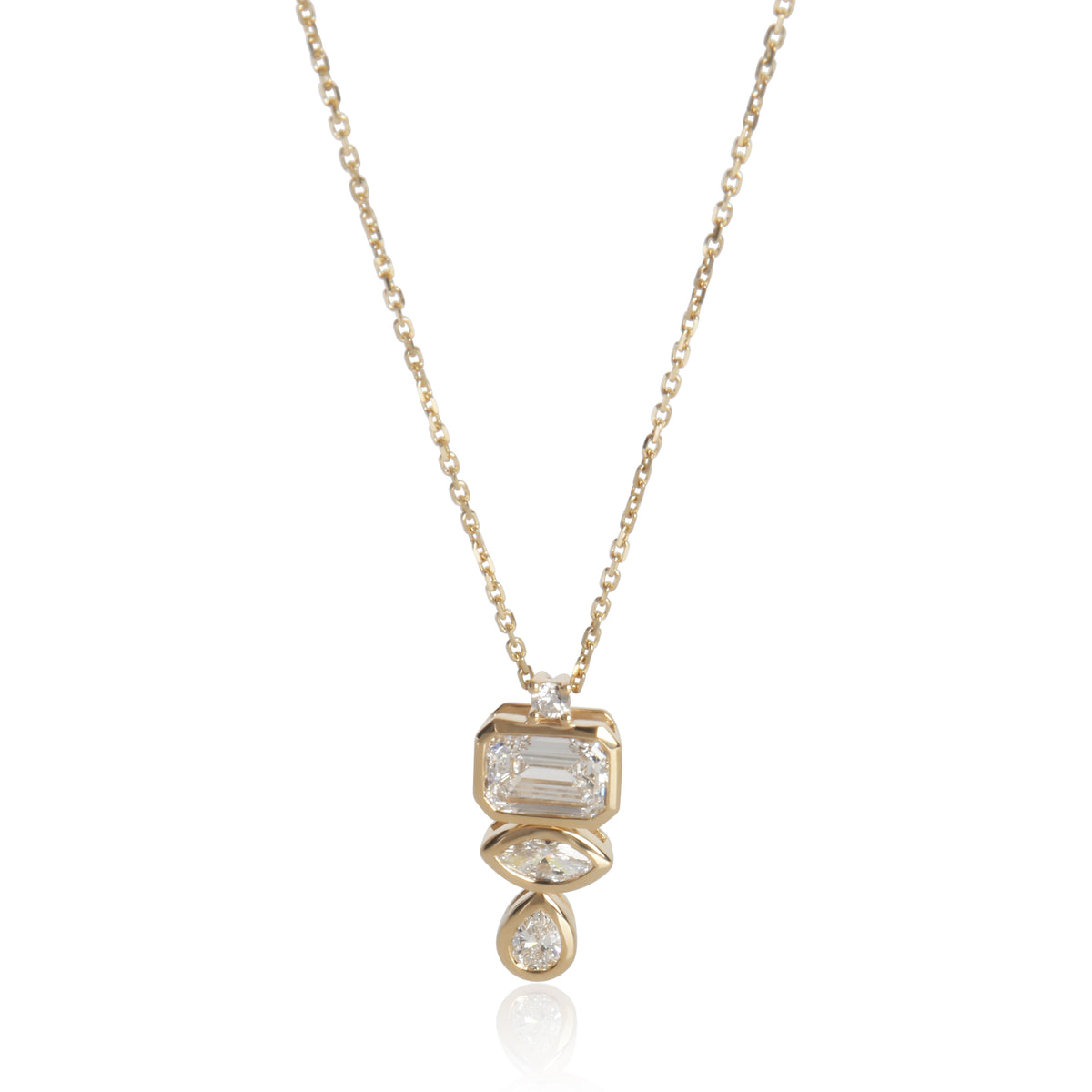 myGemma 1.42 ctw Yellow Gold Lab Grown Diamond Pendant fv