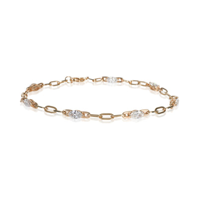 myGemma 1.38 ctw Yellow Gold Lab Grown Diamond Bracelet fv