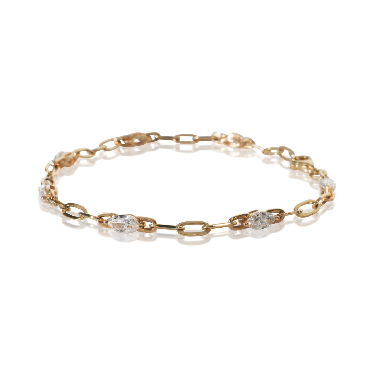 myGemma 1.38 ctw Yellow Gold Lab Grown Diamond Bracelet sv