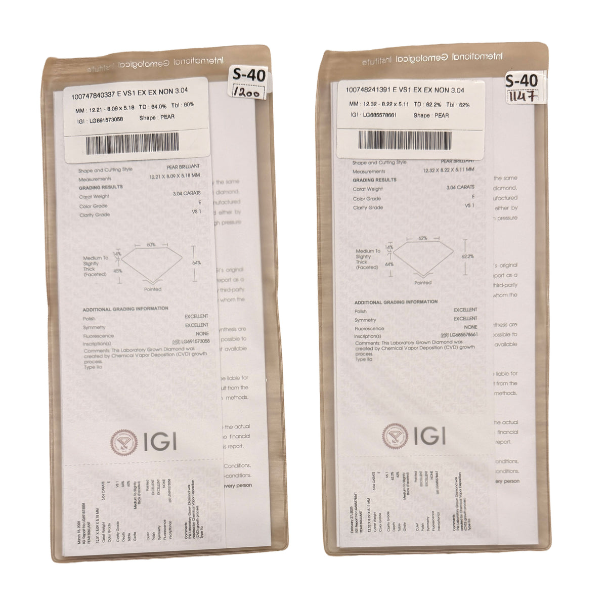 myGemma 6.08 ctw White Gold Lab Grown Diamond Earrings box
