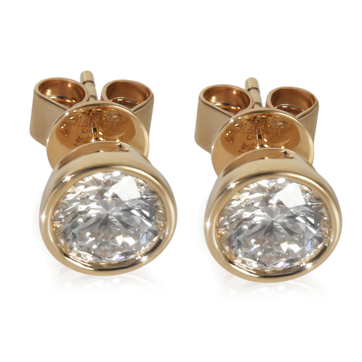 myGemma 1.52 ctw Yellow Gold Lab Grown Diamond Stud Earring fv
