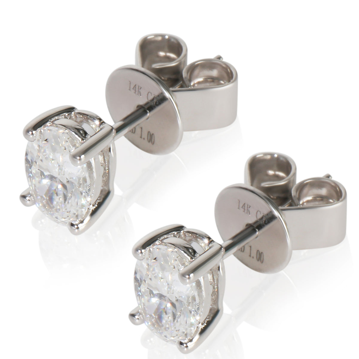 myGemma White Gold Lab Grown Diamond Earrings sv