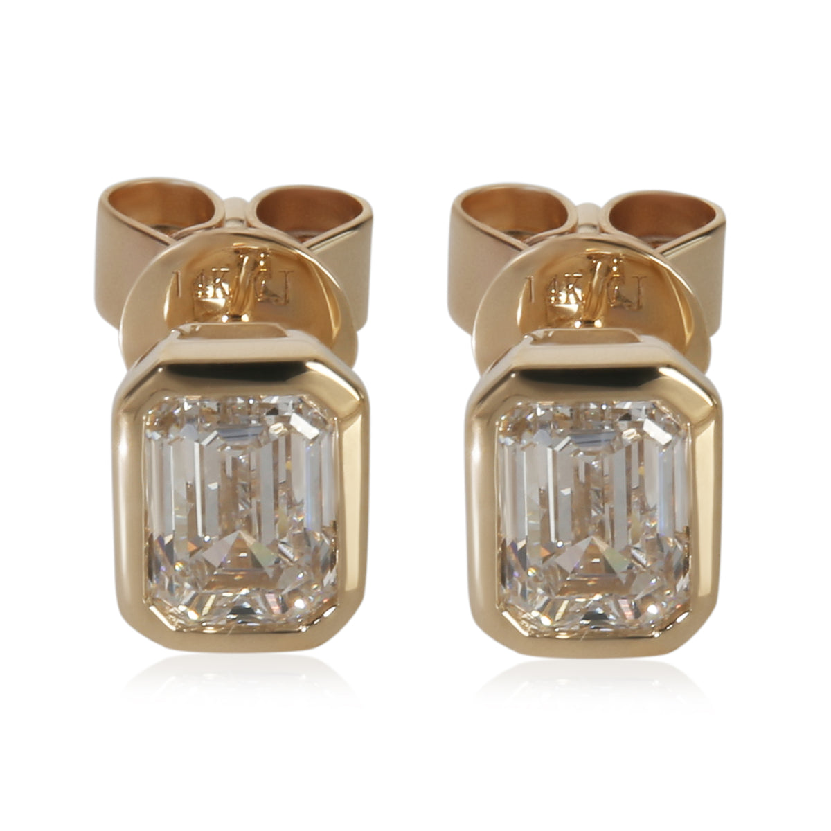myGemma 1.67 ctw Yellow Gold Lab Grown Diamond Stud Earring fv
