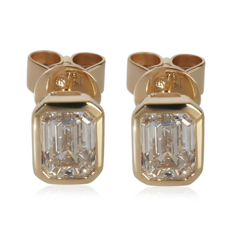 myGemma 1.67 ctw Yellow Gold Lab Grown Diamond Earrings fv