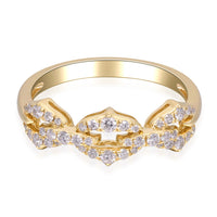 myGemma Yellow Gold Diamond Chain Link Ring fv