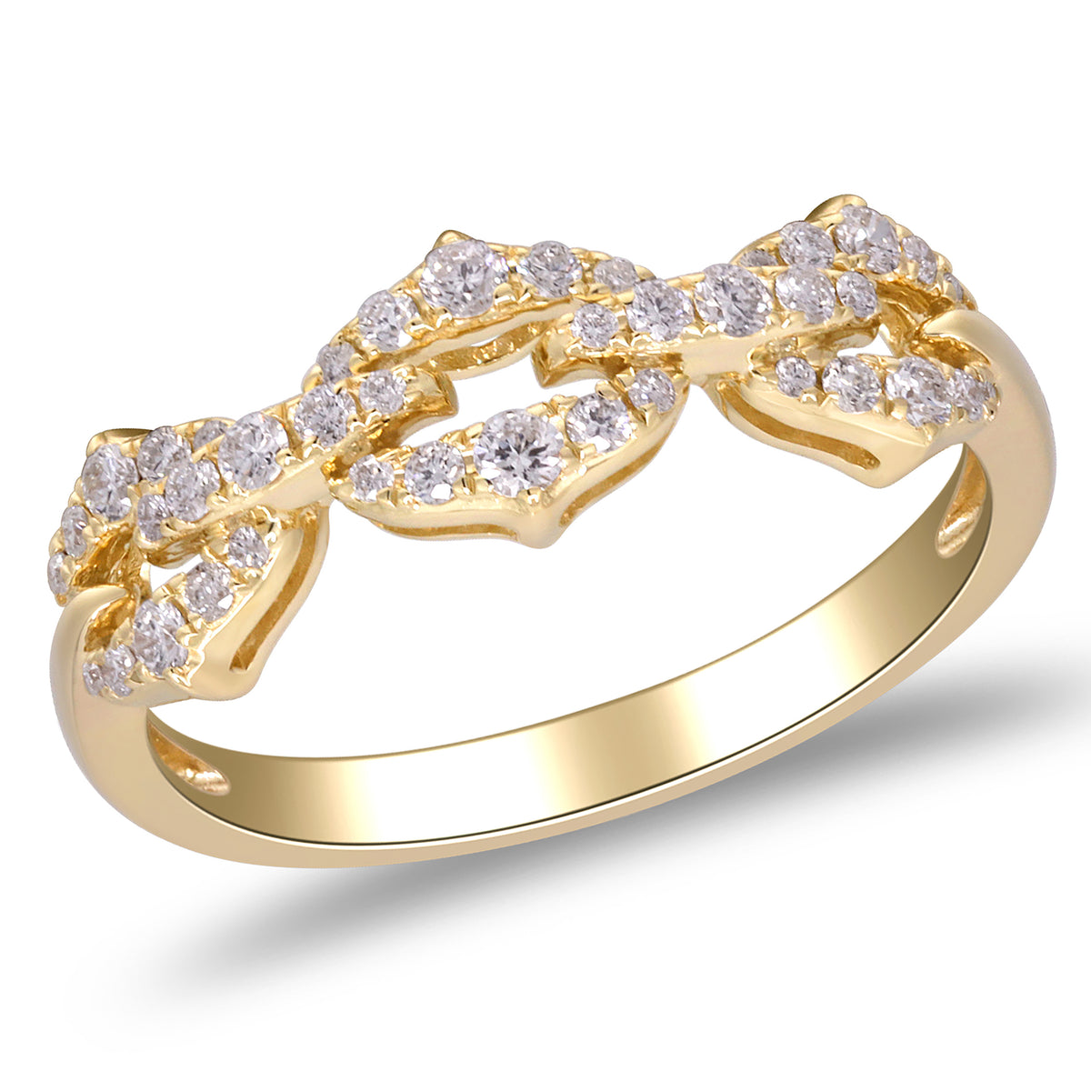myGemma Yellow Gold Diamond Chain Link Ring pv