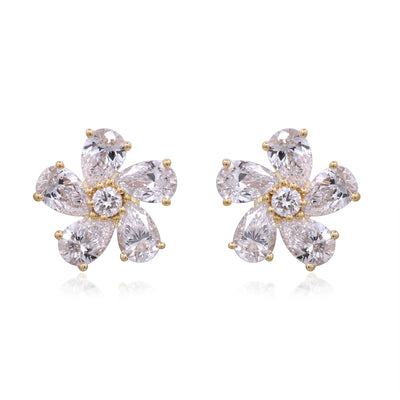 myGemma 2.7 ctw Yellow Gold Lab Grown Diamond Earrings fv