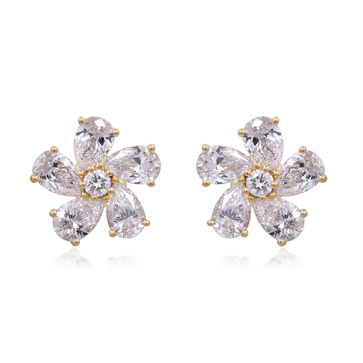 myGemma 2.7 ctw Yellow Gold Lab Grown Diamond Earrings fv