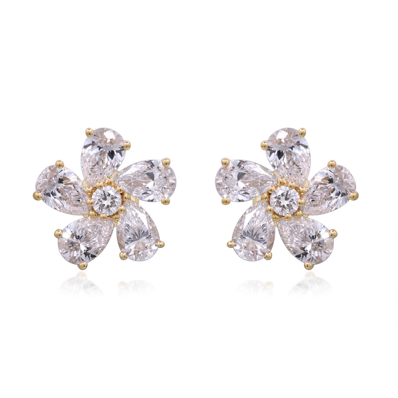 myGemma 2.7 ctw Yellow Gold Lab Grown Diamond Earrings fv