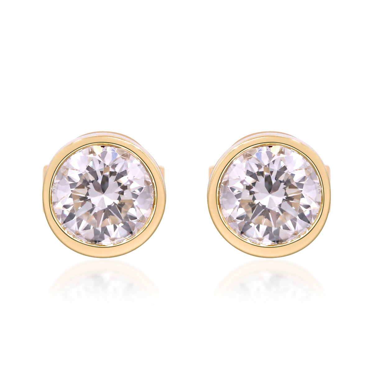 myGemma 1.52 ctw Yellow Gold Lab Grown Diamond Earrings fv