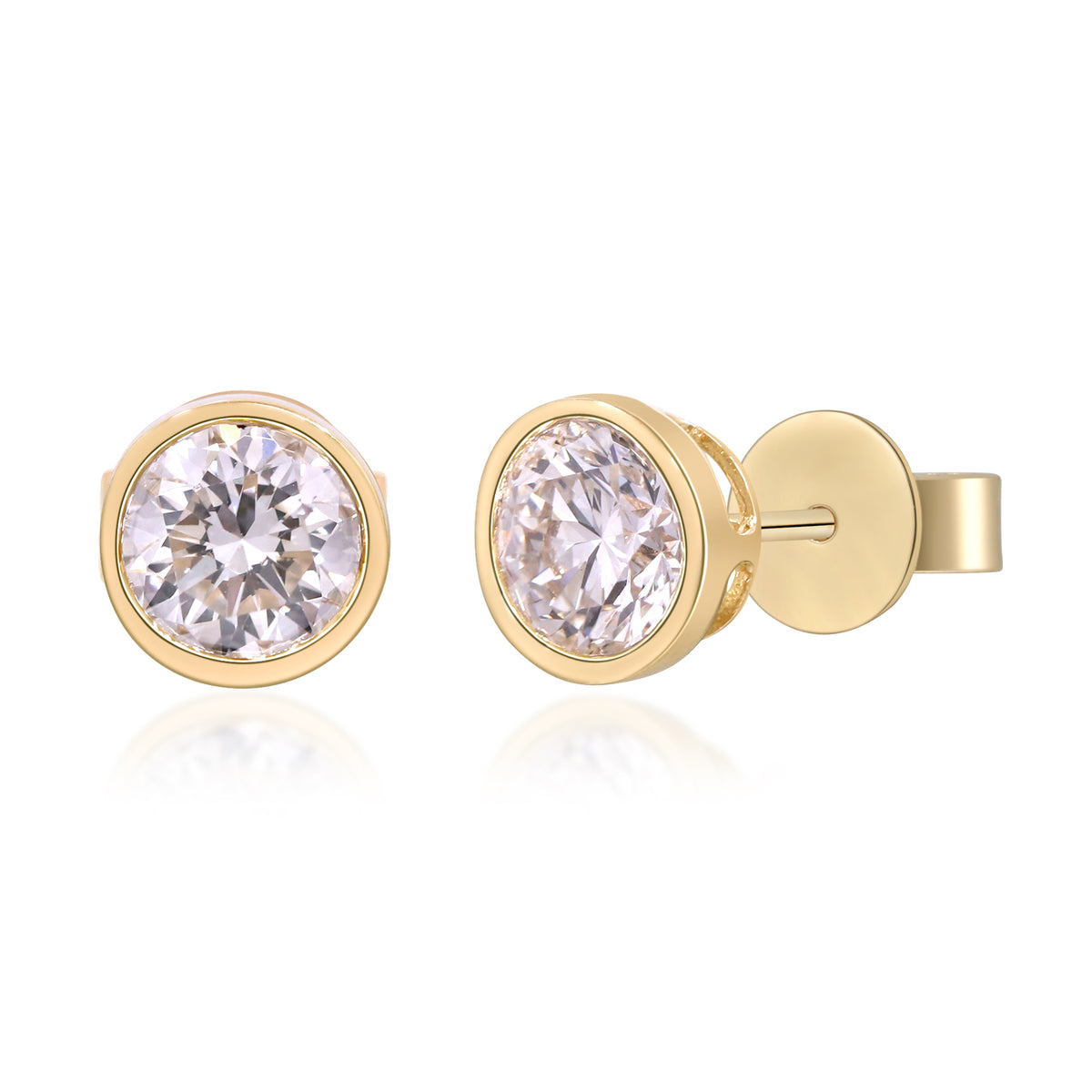 myGemma 1.52 ctw Yellow Gold Lab Grown Diamond Earrings sv