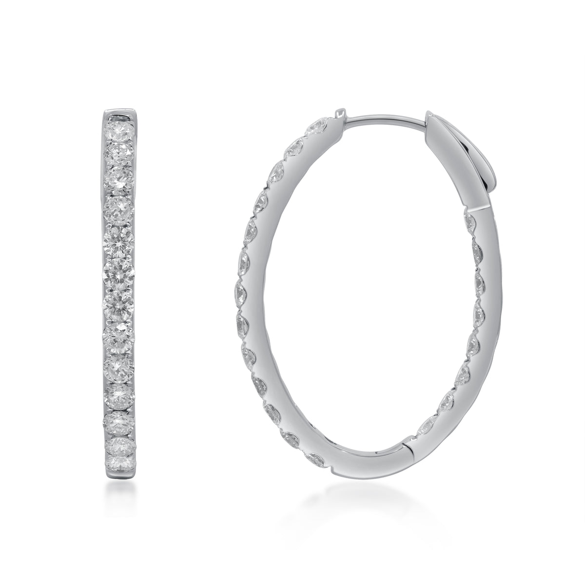 myGemma 3.06 ctw White Gold Lab Grown Diamond Earrings 3