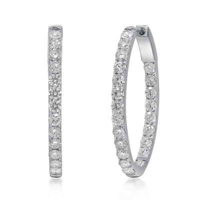 myGemma 3.06 ctw White Gold Lab Grown Diamond Earrings fv