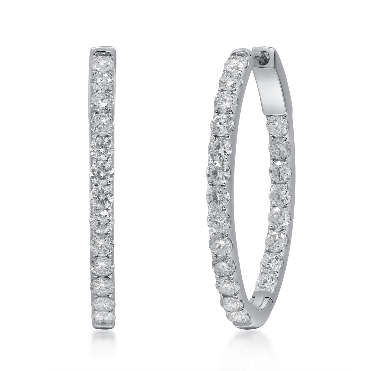 myGemma 3.06 ctw White Gold Lab Grown Diamond Earrings fv