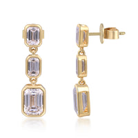 myGemma 3.48 ctw Yellow Gold Lab Grown Diamond Earrings 2