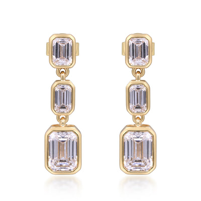 myGemma 3.48 ctw Yellow Gold Lab Grown Diamond Earrings fv