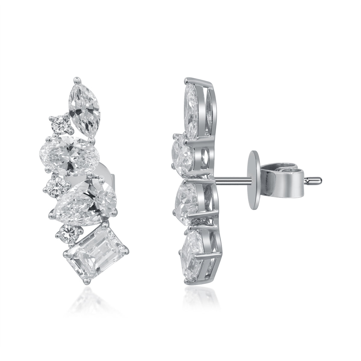 myGemma 3.45 ctw White Gold Lab Grown Diamond Earrings 3