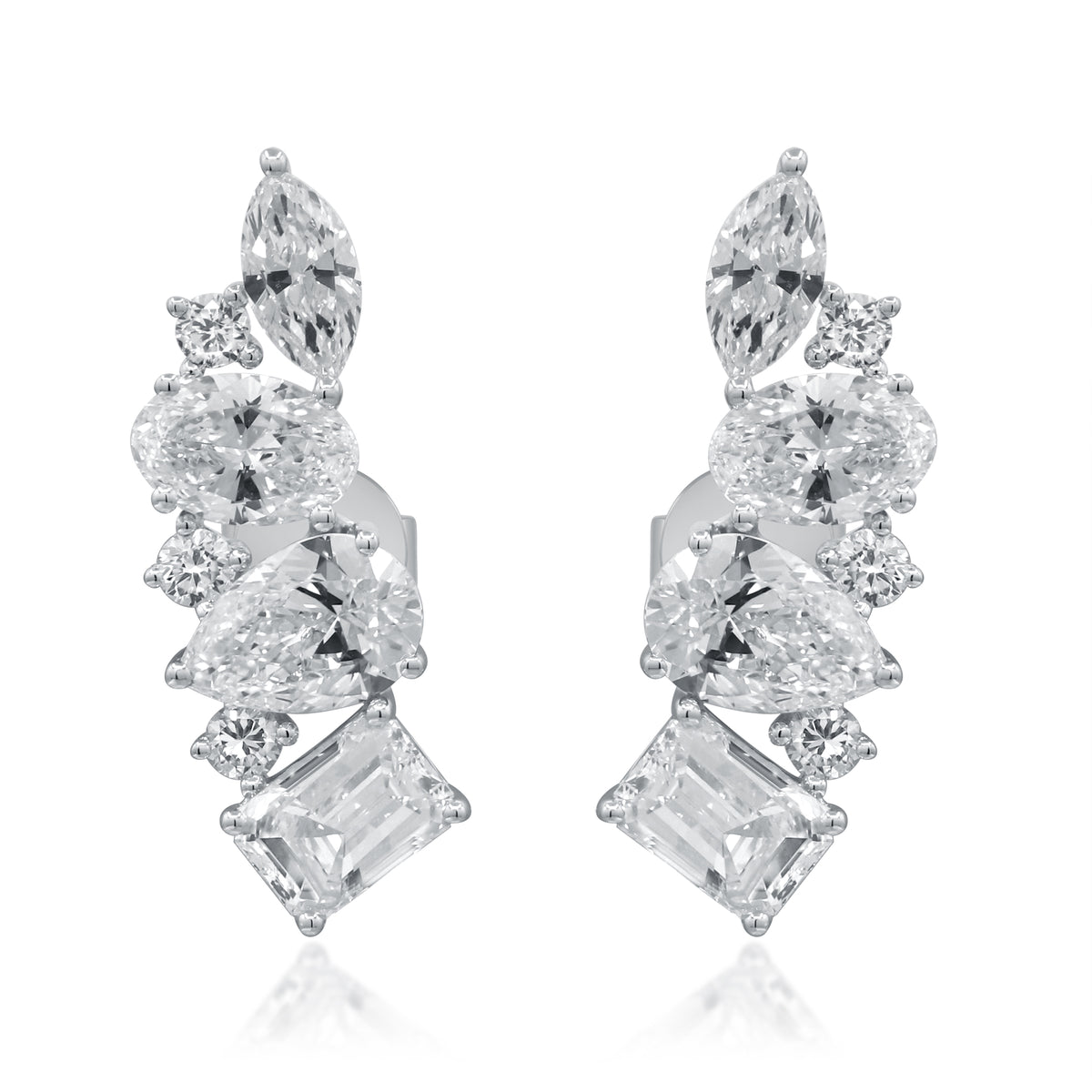myGemma 3.45 ctw White Gold Lab Grown Diamond Earrings fv