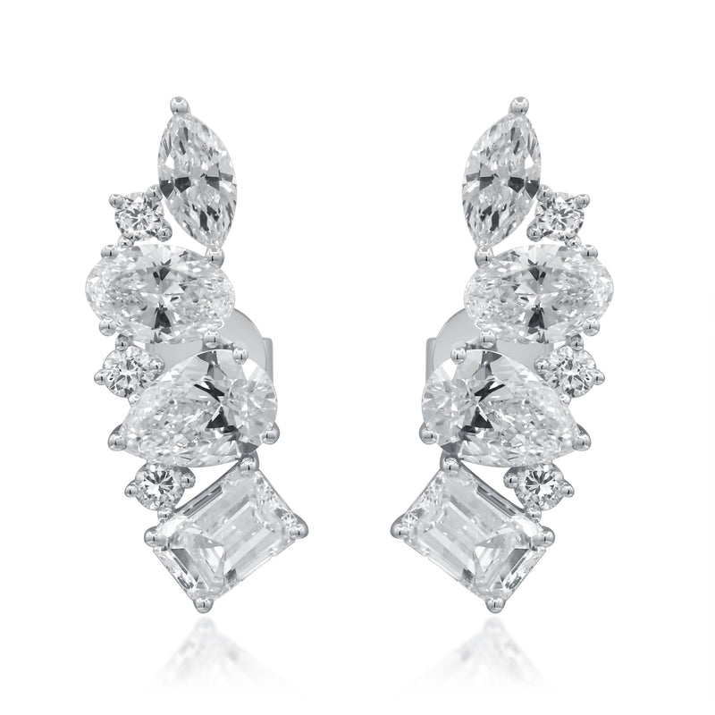 myGemma 3.45 ctw White Gold Lab Grown Diamond Earrings fv