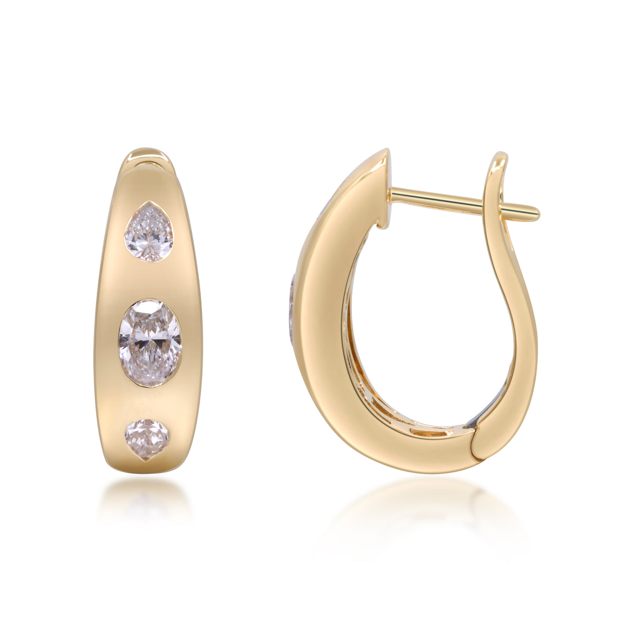 myGemma 1.15 ctw Yellow Gold Lab Grown Diamond Earrings 2
