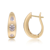 myGemma 1.15 ctw Yellow Gold Lab Grown Diamond Earrings 2