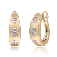 myGemma 1.15 ctw Yellow Gold Lab Grown Diamond Earrings 3