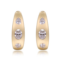 myGemma 1.15 ctw Yellow Gold Lab Grown Diamond Earrings fv