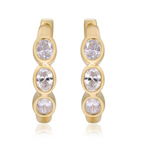 myGemma 0.87 ctw Yellow Gold Lab Grown Diamond Earrings 2