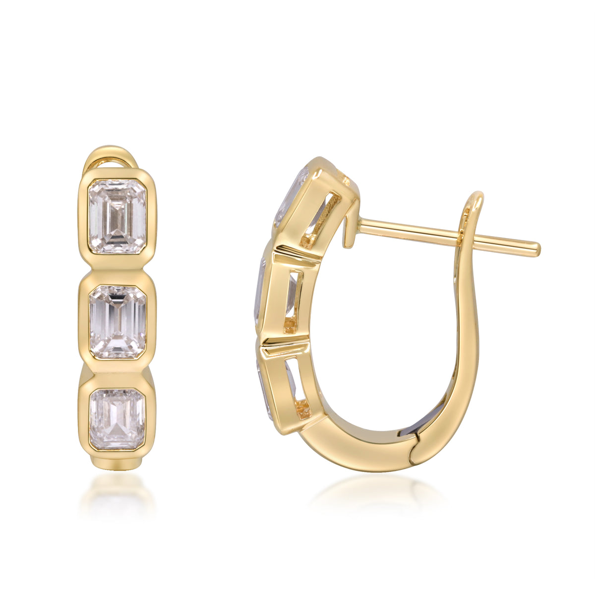 myGemma 1.43 ctw Yellow Gold Lab Grown Diamond Earrings 3