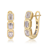 myGemma 1.43 ctw Yellow Gold Lab Grown Diamond Earrings fv