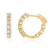 myGemma 2.13 ctw Yellow Gold Lab Grown Diamond Earrings 2