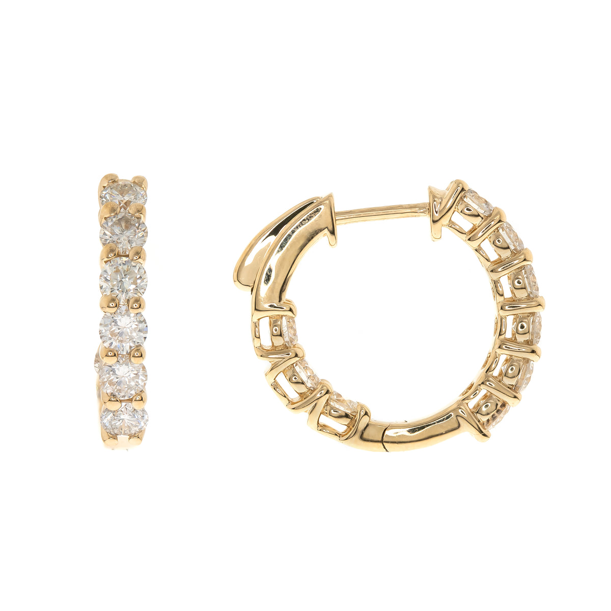myGemma 2.13 ctw Yellow Gold Lab Grown Diamond Earrings 3