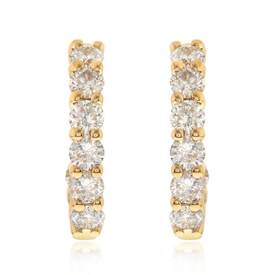 myGemma 2.13 ctw Yellow Gold Lab Grown Diamond Earrings fv