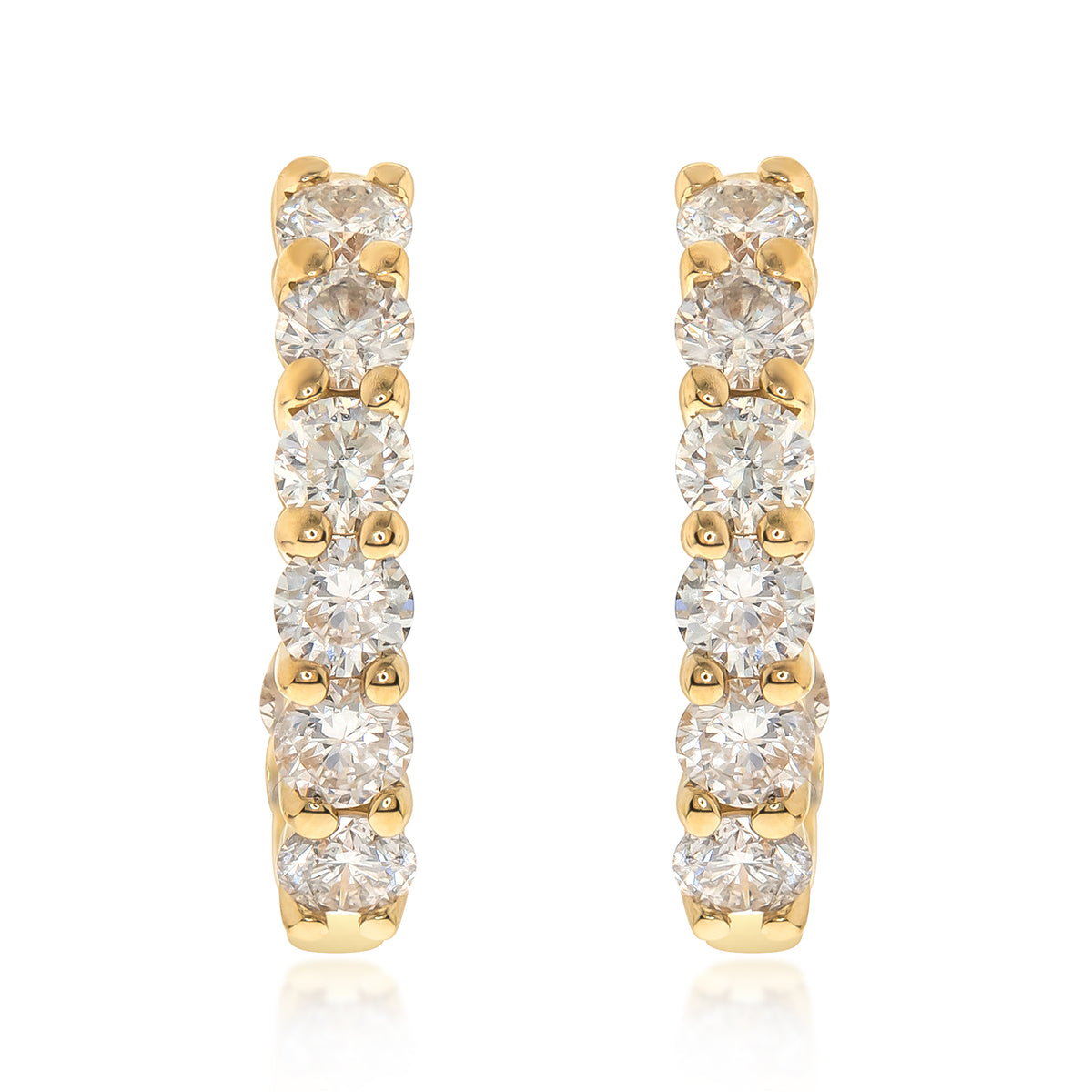 myGemma 2.13 ctw Yellow Gold Lab Grown Diamond Earrings fv