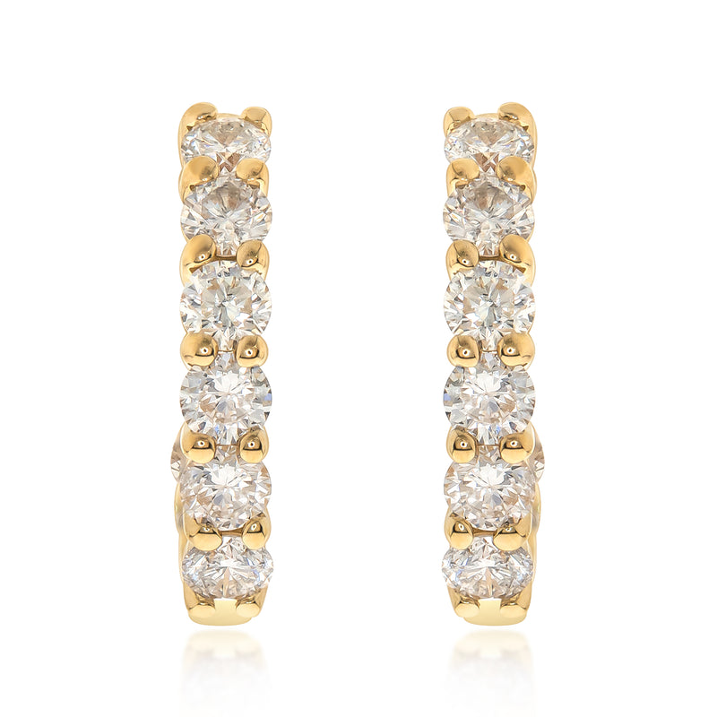 myGemma 2.13 ctw Yellow Gold Lab Grown Diamond Earrings fv