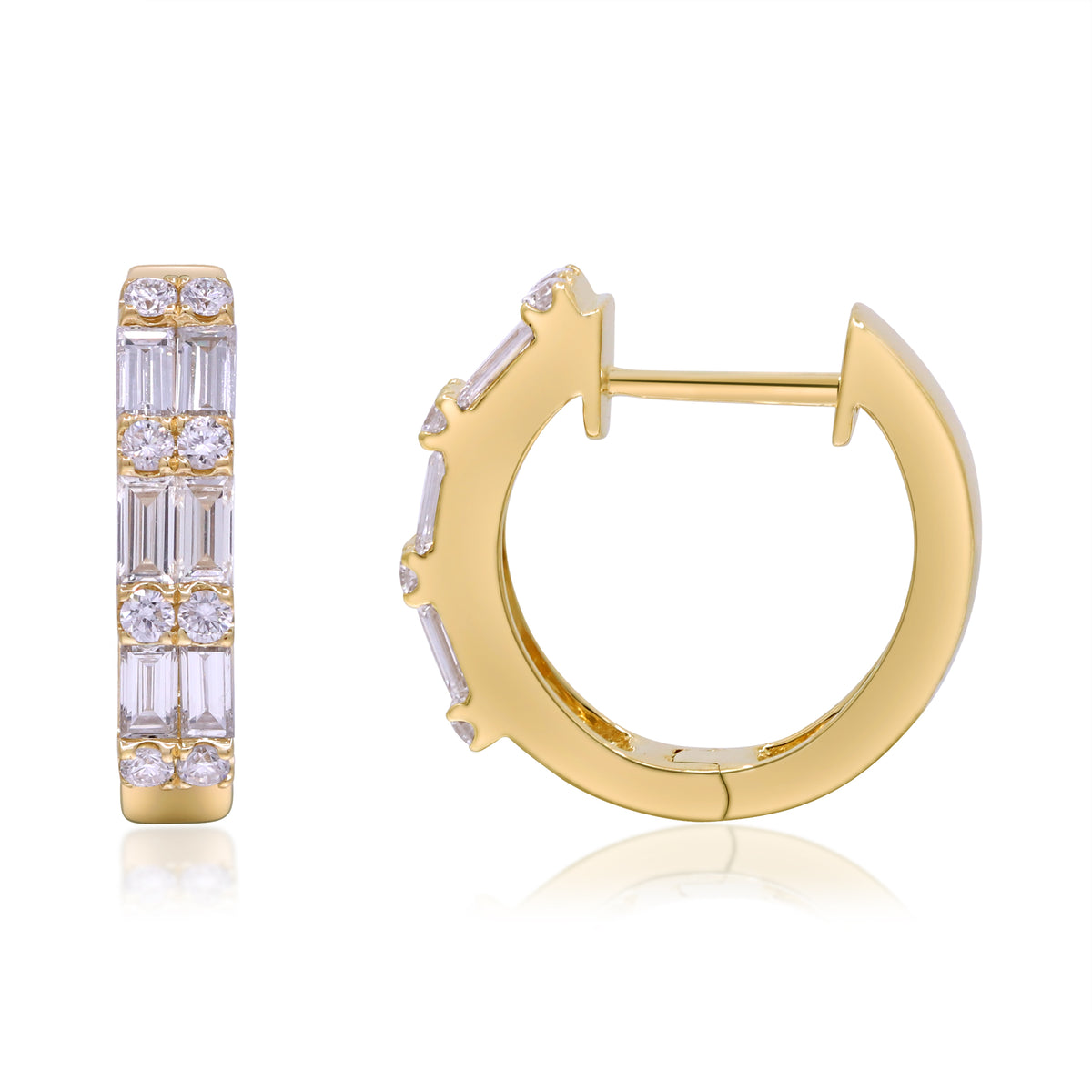 myGemma 0.76 ctw Yellow Gold Lab Grown Diamond Earrings 2