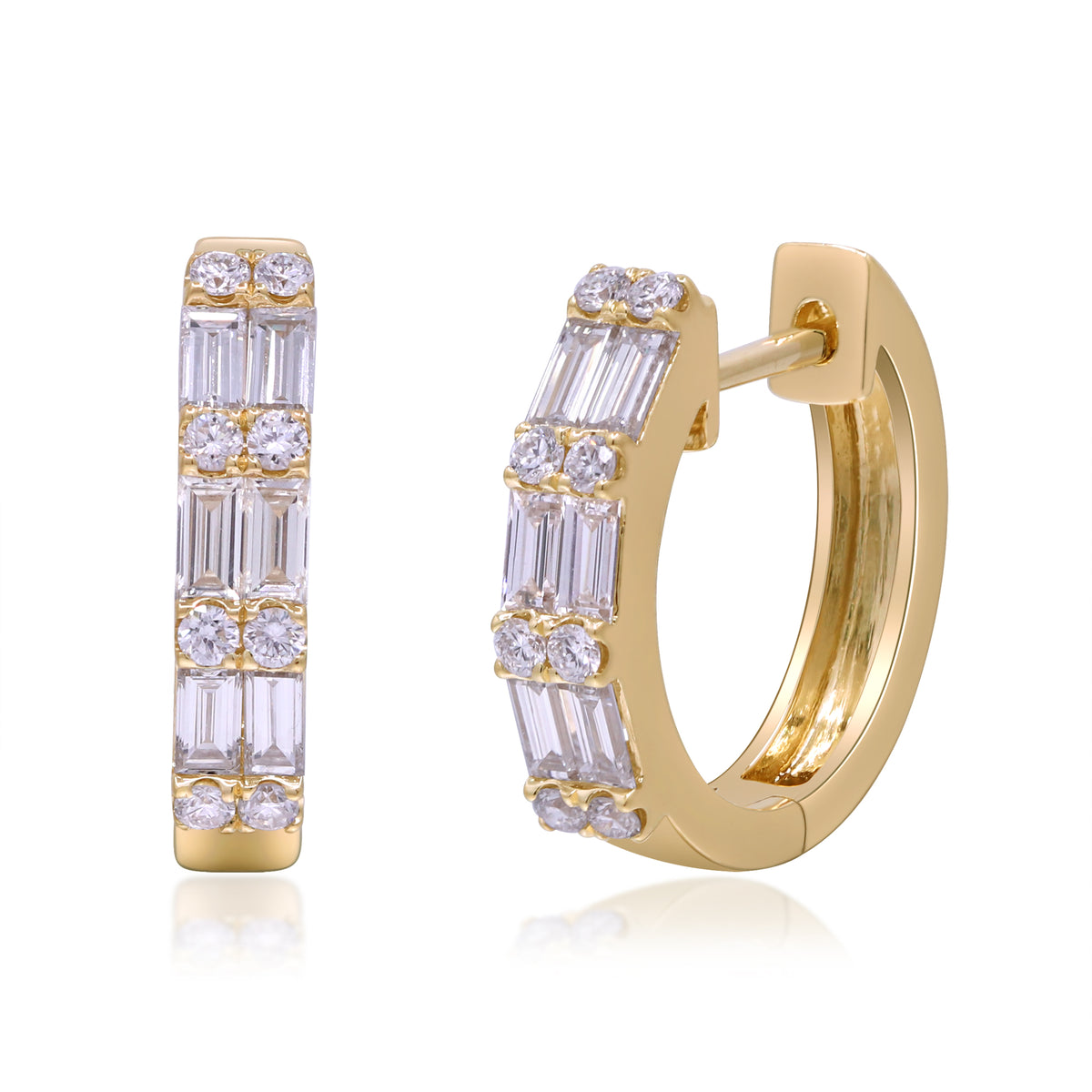 myGemma 0.76 ctw Yellow Gold Lab Grown Diamond Earrings 3