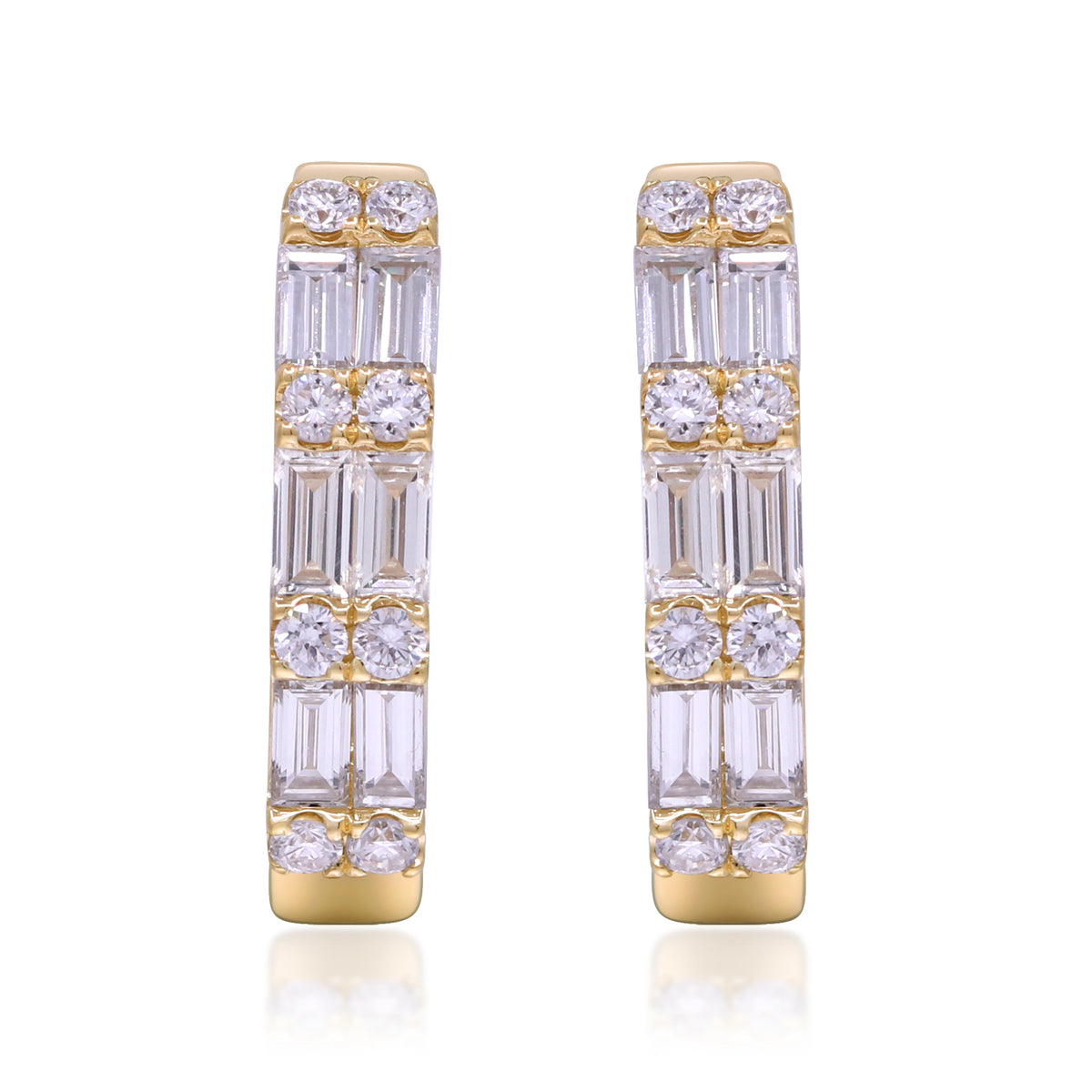 myGemma 0.76 ctw Yellow Gold Lab Grown Diamond Earrings fv