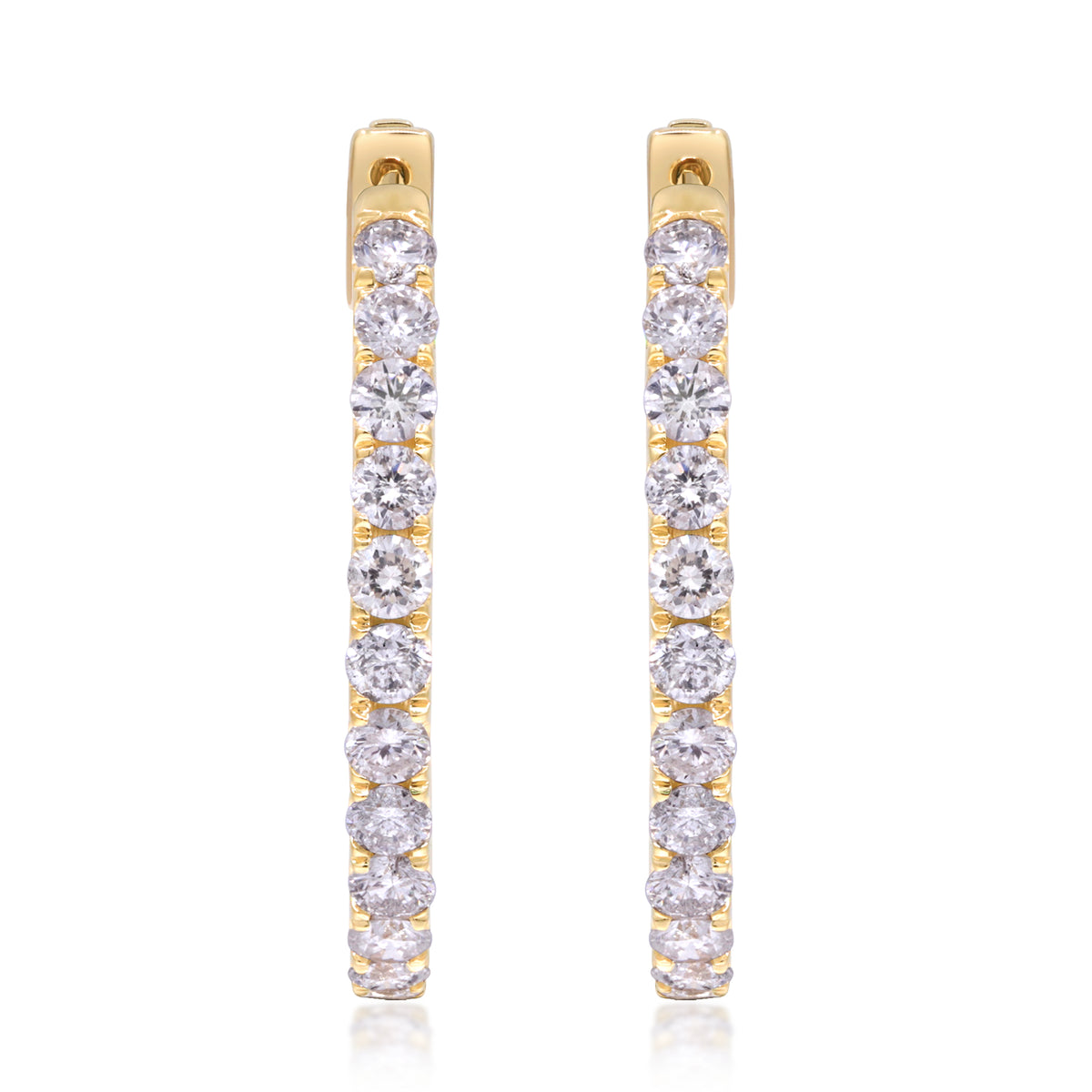 myGemma 1.99 ctw Yellow Gold Lab Grown Diamond Earrings 2