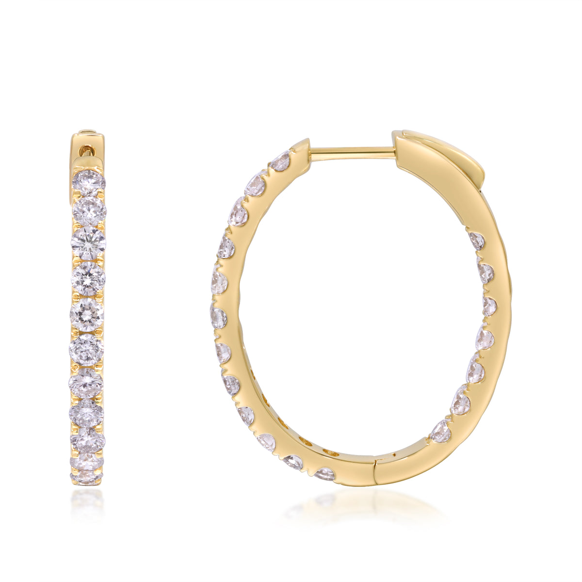 myGemma 1.99 ctw Yellow Gold Lab Grown Diamond Earrings 3