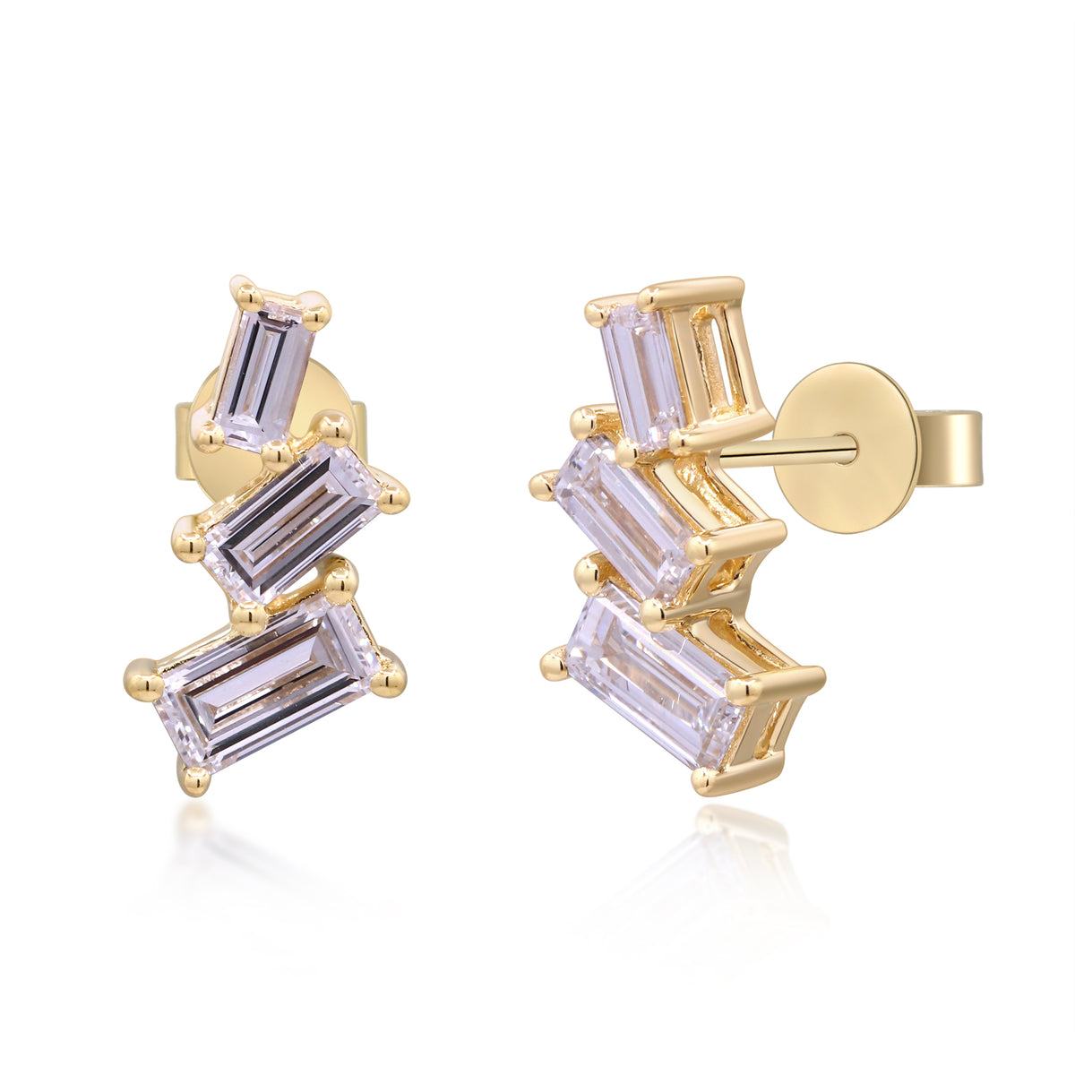myGemma 1.48 ctw Yellow Gold Lab Grown Diamond Earrings fv