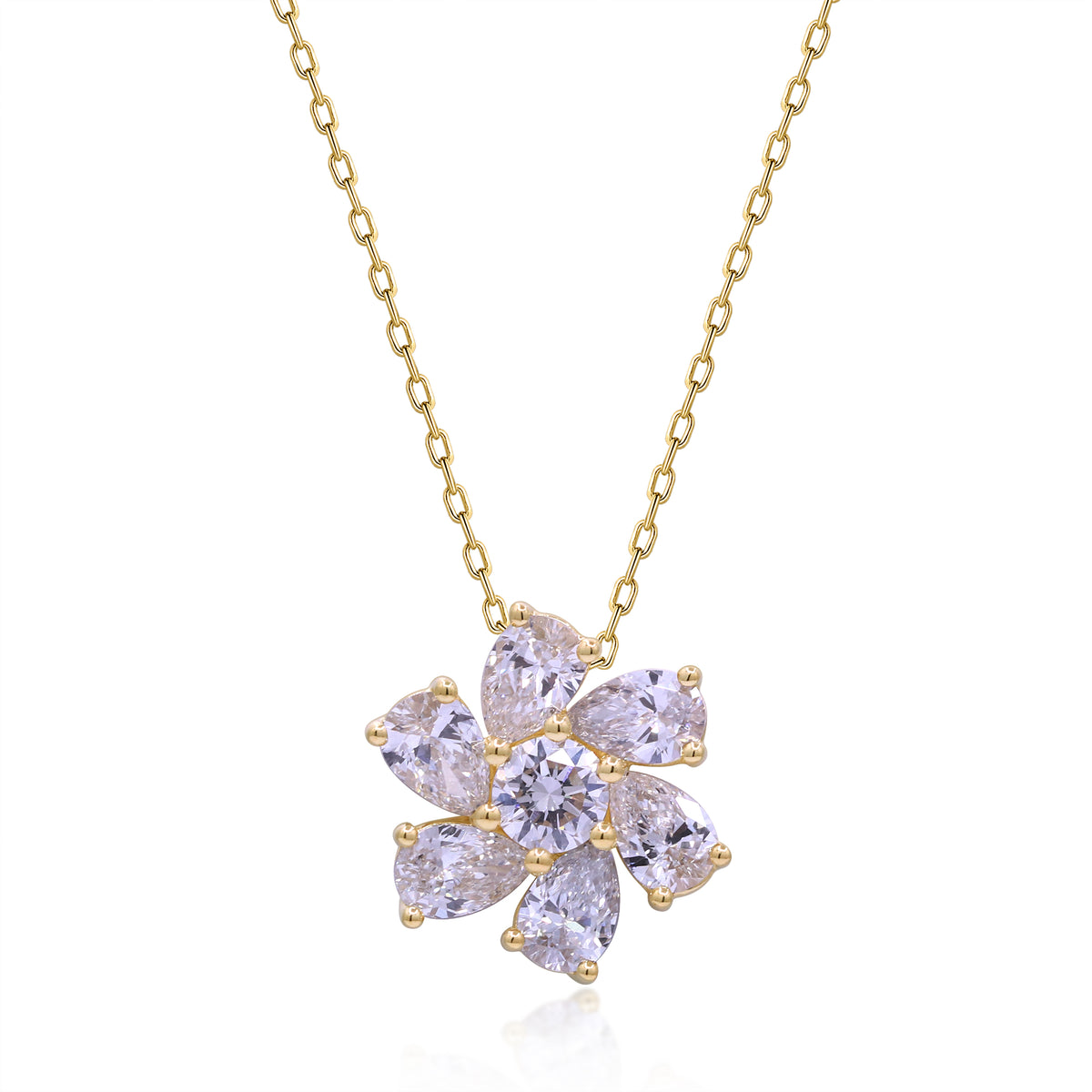 myGemma 1.43 ctw Yellow Gold Lab Grown Diamond Pendant fv