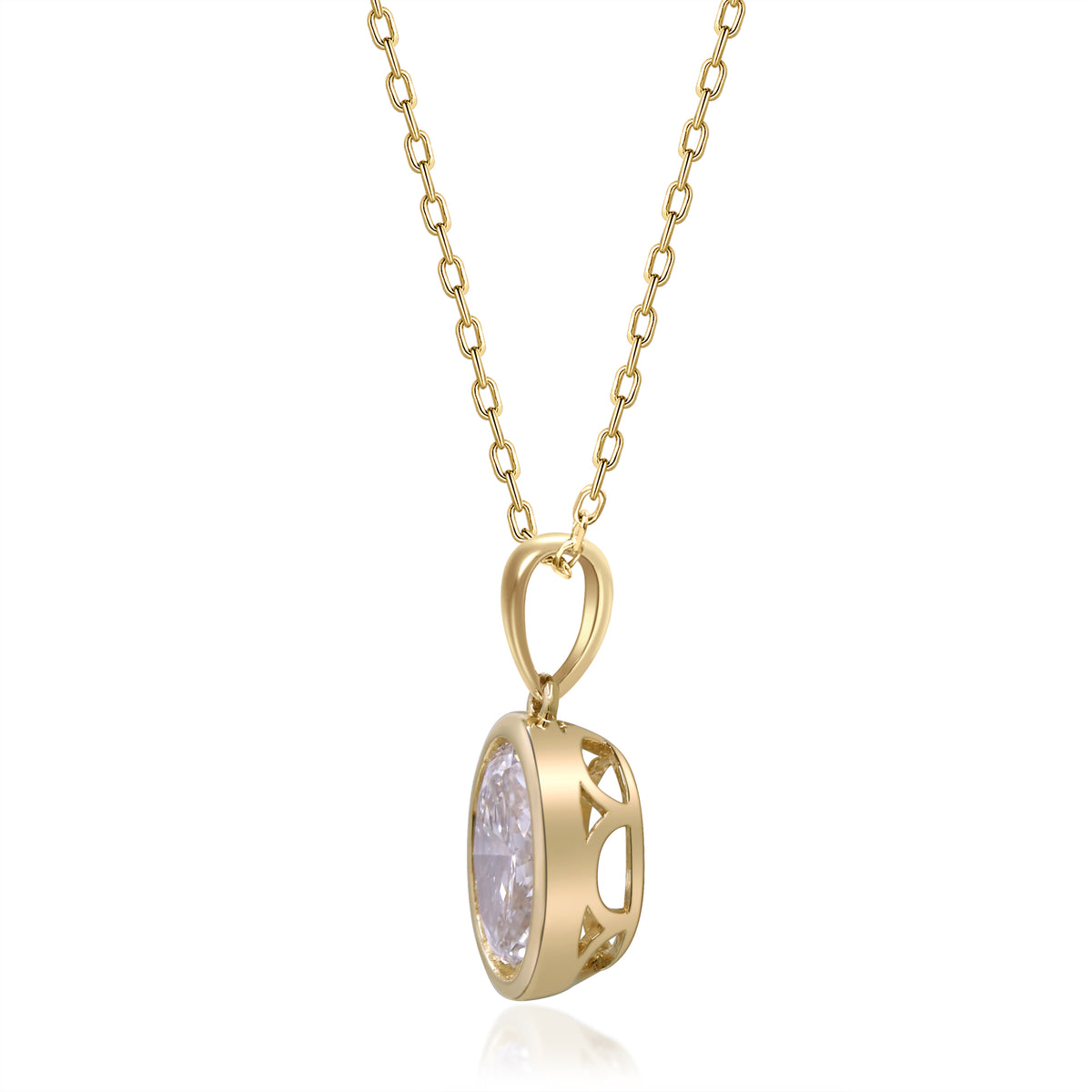 myGemma 1.02 ctw Yellow Gold Lab Grown Diamond Pendant 2