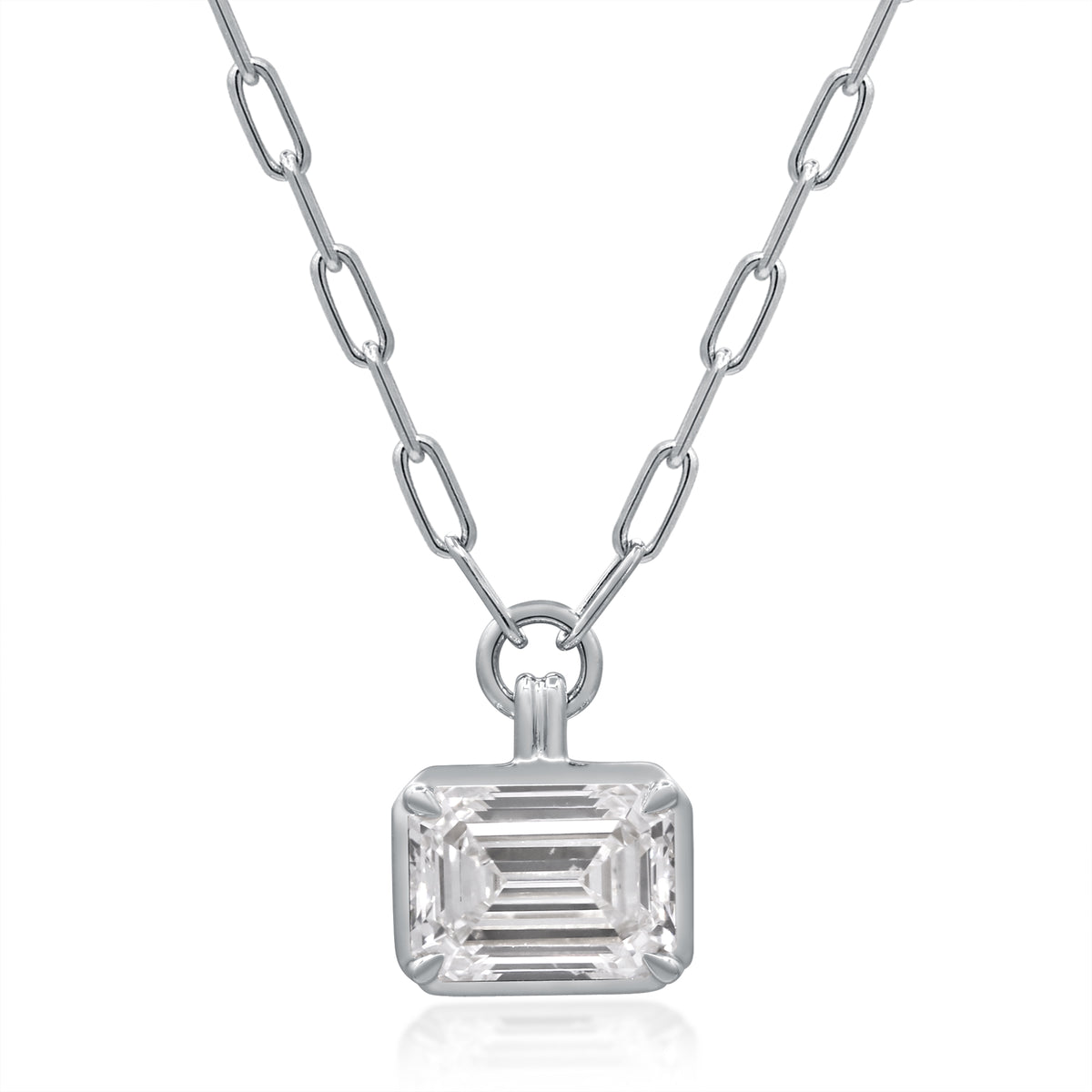 myGemma 2.1 ctw White Gold Lab Grown Diamond Necklace fv